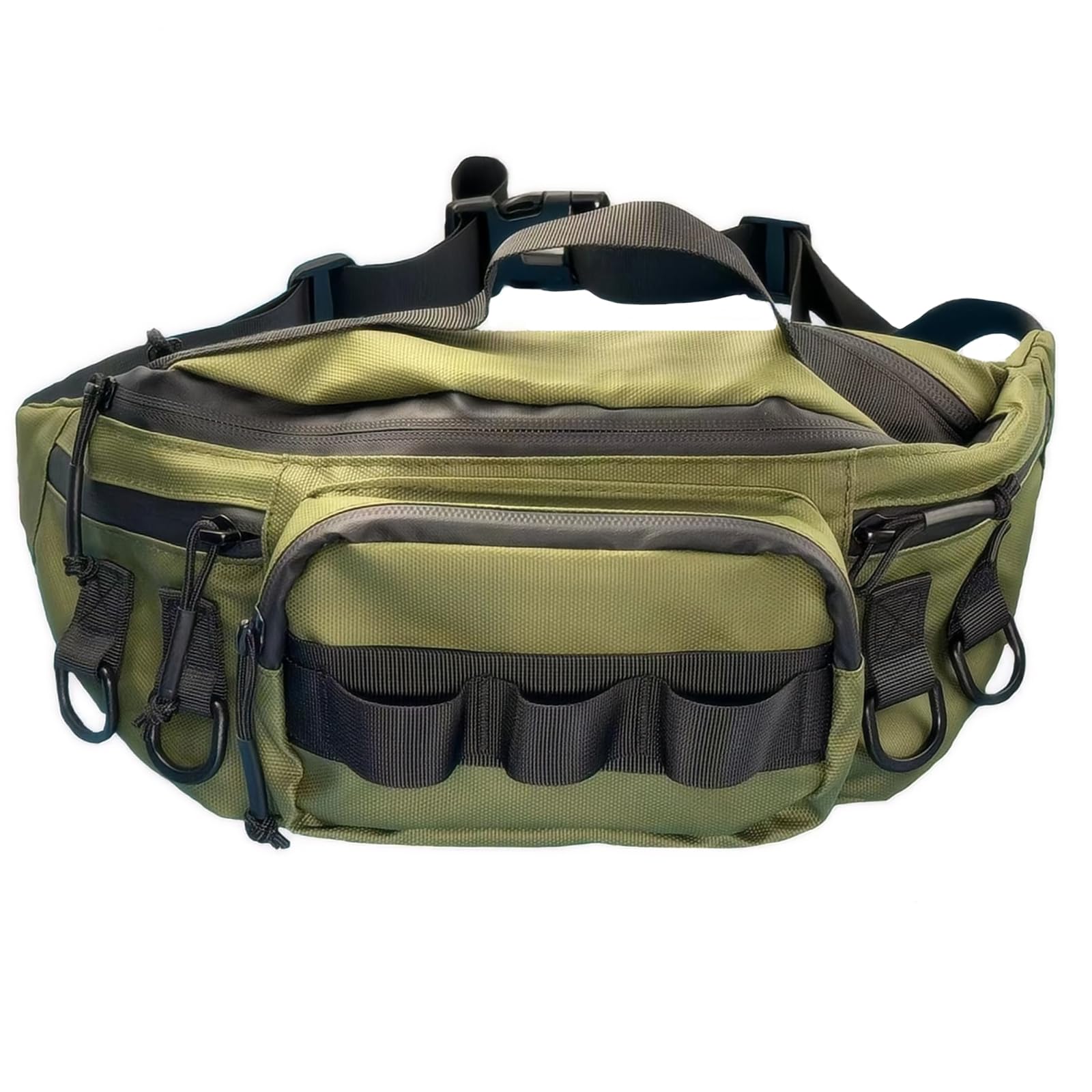 Streamline Angler Waist Pack - Adjustable Green Fishing Belt Bag